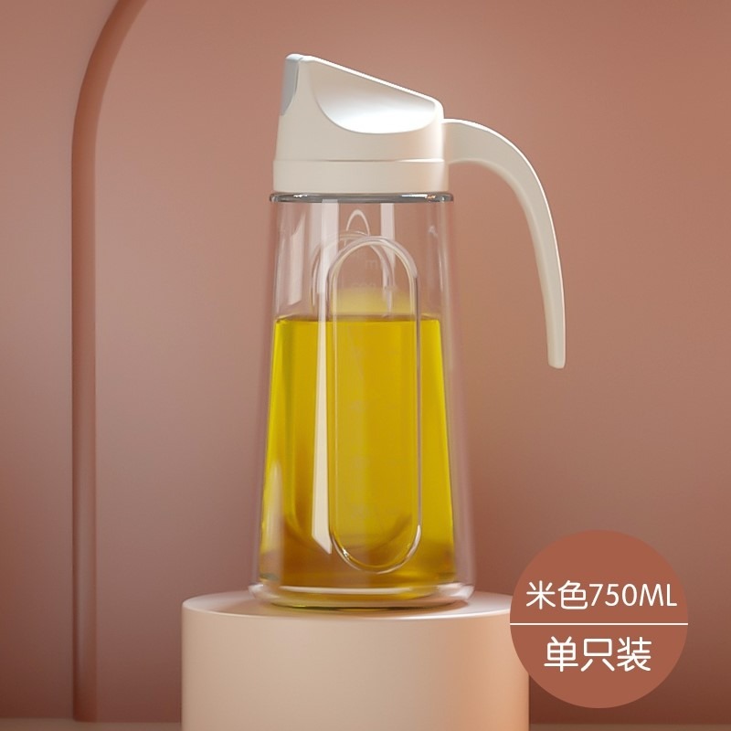 防漏玻璃油壺自動開合大容量家用裝油瓶醬油醋調料瓶套裝不漏油-細節圖9