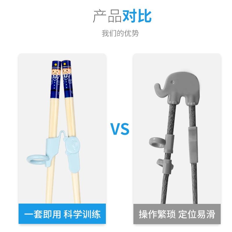 輔助指環3個裝兒童筷子練習學習筷子訓練器寶寶喫飯訓練筷矯正套-細節圖2
