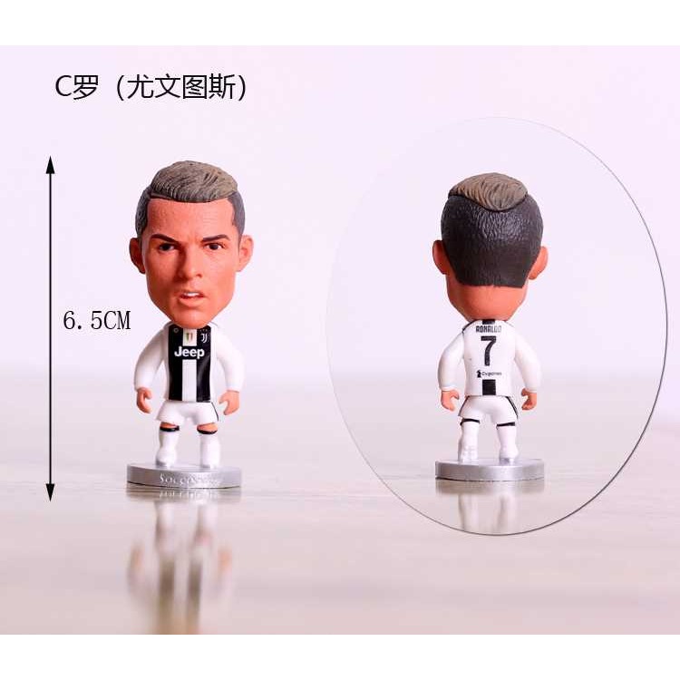 薩拉赫內馬爾手辦人偶足球c羅模型擺件公仔球星莫德里奇梅西玩偶-細節圖5
