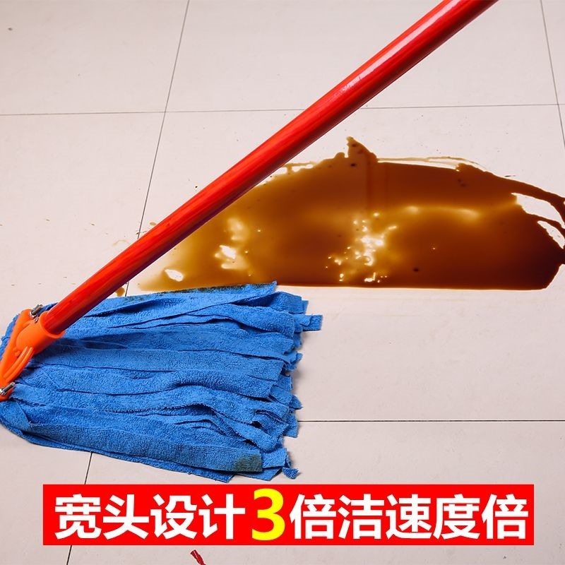 老式普通木拖把純棉線家用圓頭墩布拖把吸水家庭酒店物業工廠拖把-細節圖9