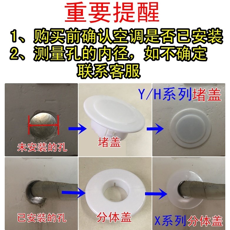 洞眼擋蓋防塵罩燃氣遮擋排氣管熱水器蓋空調管裝飾盒穿線孔排水管-細節圖3