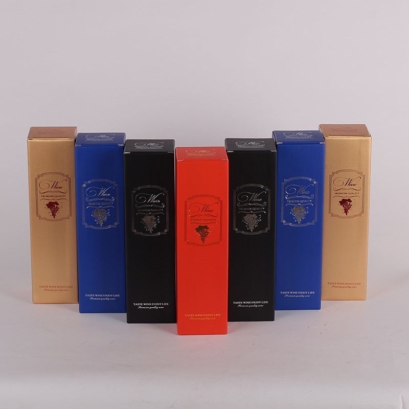 批發新款單雙支紅酒紙盒手提袋套裝葡萄酒包裝盒定製紅酒紙袋牛皮-細節圖2