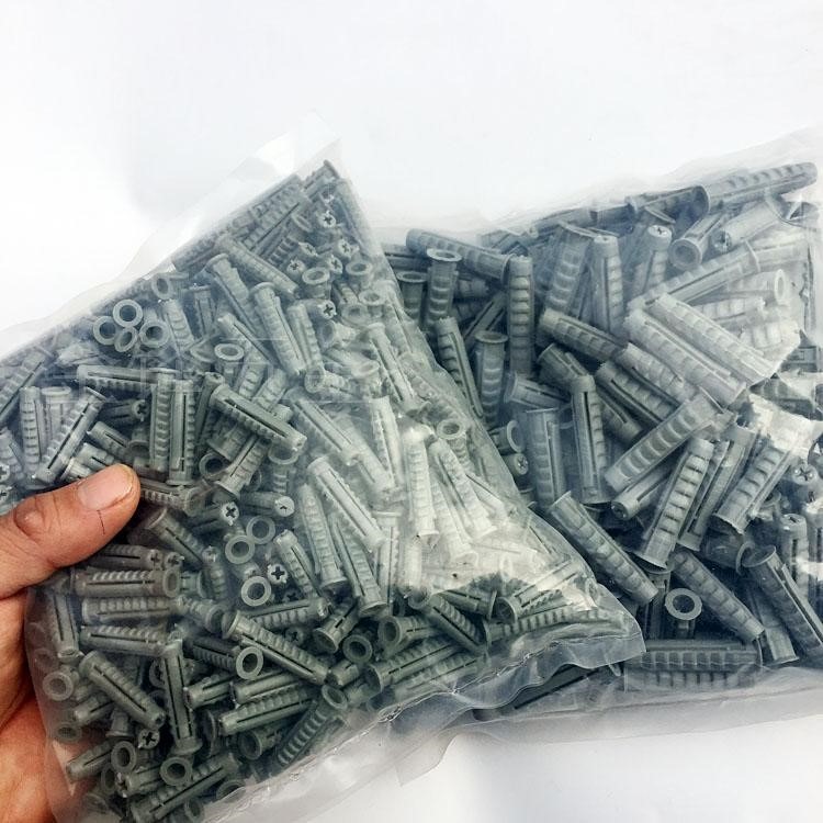 400顆 尼龍塑料膨脹管 m6 m8 配螺絲 裝潢安裝專用 漲塞 膠塞-細節圖2
