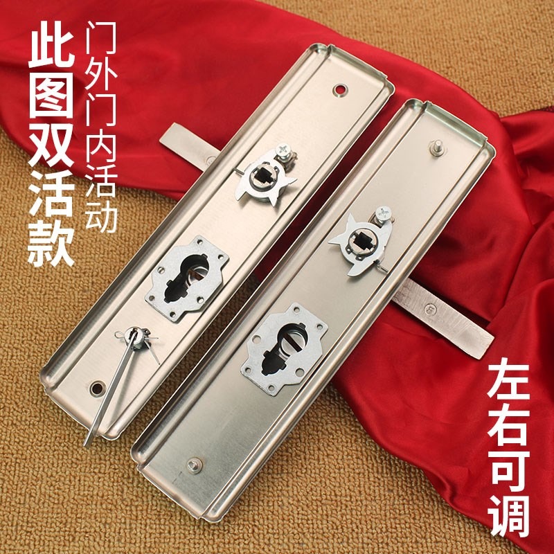 普通防盜門把手實心加厚手柄進戶門鎖防撬面板執手多功能通用拉手-細節圖3