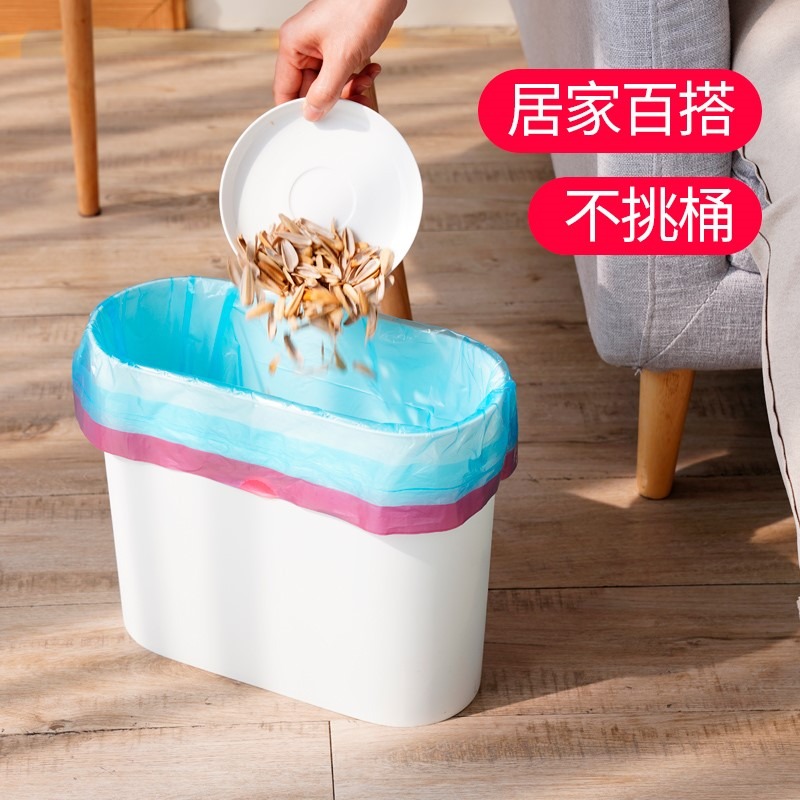 抽繩式垃圾袋辦公室用廚房手提式加厚家用收口圾圾塑料袋中號-細節圖5