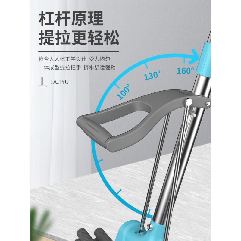 大號膠棉拖把免手洗懶人吸水海綿拖把懶人家用一拖凈地拖滾輪拖把-細節圖2