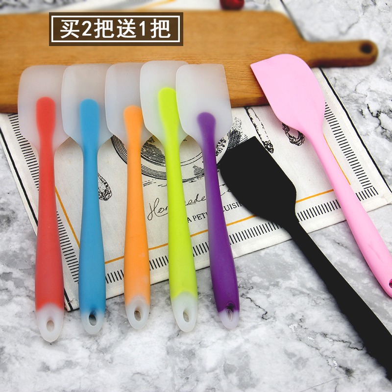 烘焙工具 大號蛋糕一體式硅膠刮刀 奶油抹刀 牛軋糖攪拌鏟刀油刷-細節圖2