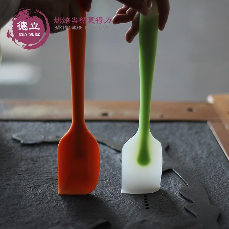 烘焙工具 大號蛋糕一體式硅膠刮刀 奶油抹刀 牛軋糖攪拌鏟刀油刷-細節圖5