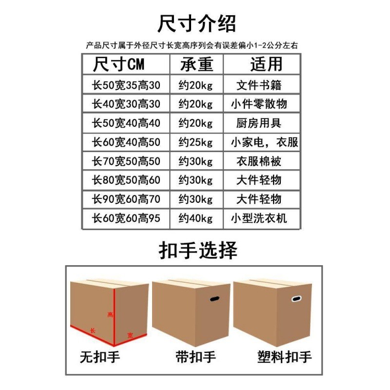 搬家箱子紙箱子特硬大號打包用加厚紙盒收納整理快遞包裝紙箱定做-細節圖2