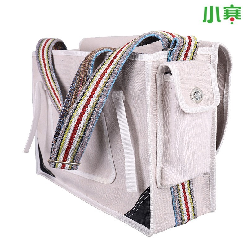 小寒電工包加厚帆布大號小號多功能五金工具包耐磨維修包白色加大-細節圖2