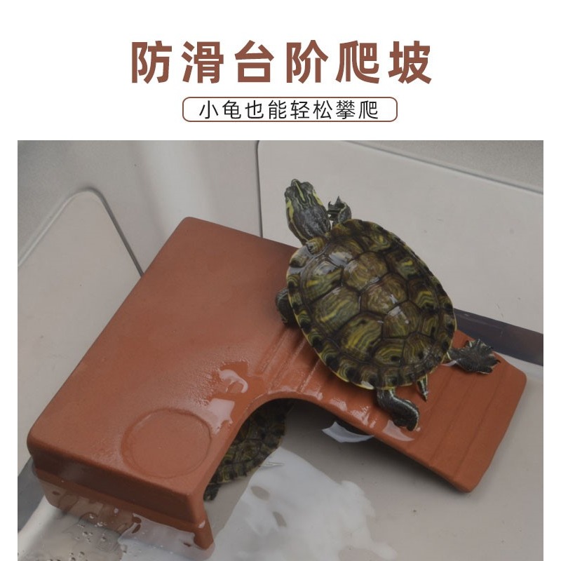 烏龜曬背臺倉鼠守宮角蛙魚躲避洞爬寵曬臺爬蟲躲避屋天然紫砂曬臺-細節圖10