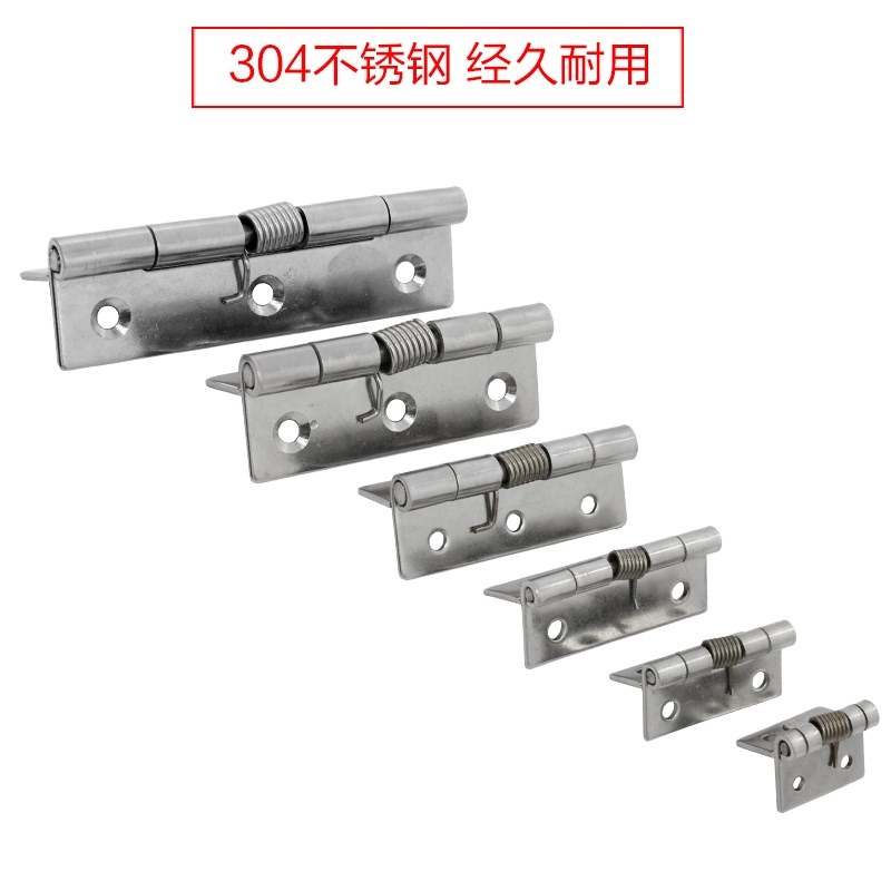 美式自關鉸鏈傢俱櫥櫃門自關合頁仿古合頁鉸青古銅彈簧鐵明裝合頁-細節圖4