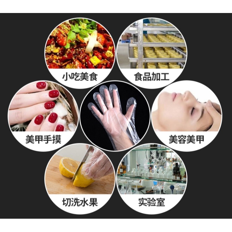 1000只抽取式一次性手套食品餐飲塑料薄膜家用透明加厚級耐用盒裝-細節圖9