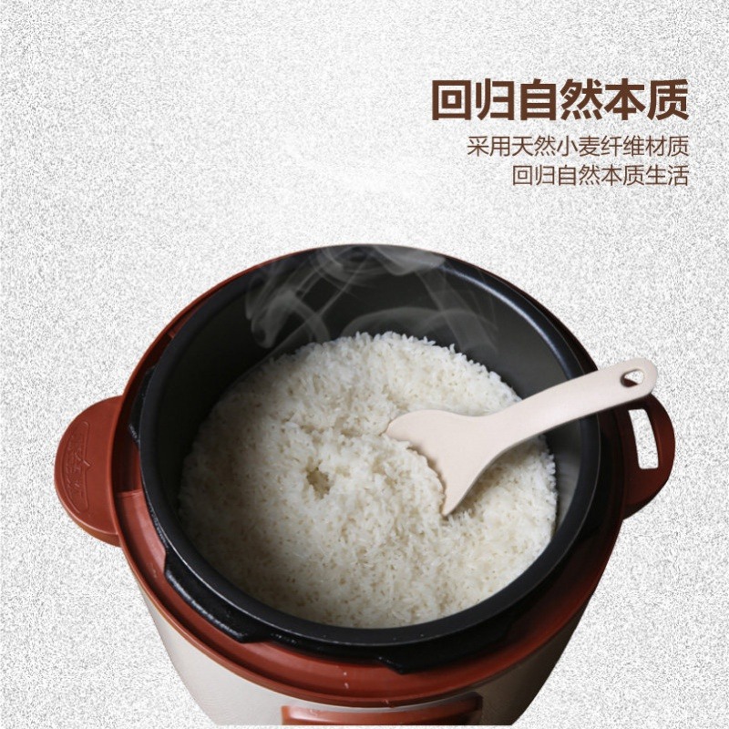 小麥秸稈家用盛飯勺不沾米飯鏟子創意打飯盛飯電飯煲勺子-細節圖3
