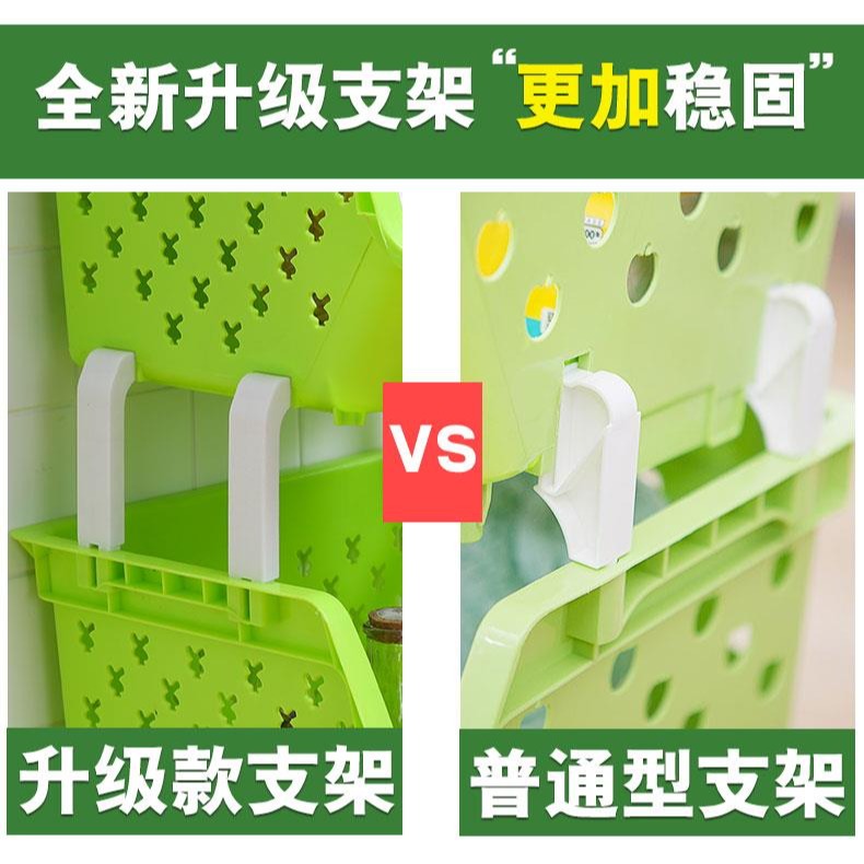 廚房置物架落地多層塑料用品家用大全玩具蔬菜籃子收納筐整理架子-細節圖7