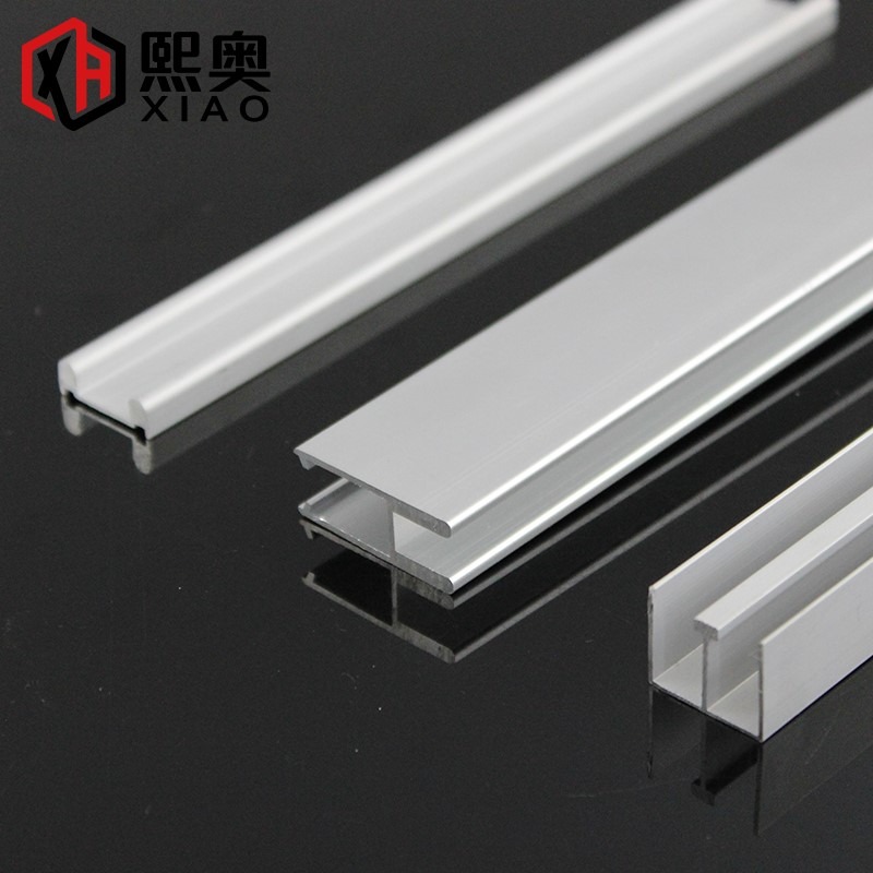 8mm7玻璃推拉門軌道滑道槽滑軌移門趟門雙槽滑輪展櫃門配件-細節圖2