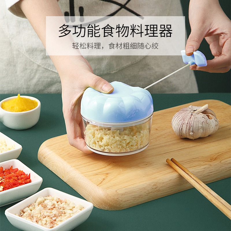 迷你壓蒜搗蒜泥神器手動蒜泥器蒜末粉碎器家用蒜蓉攪碎機拉蒜神器-細節圖3