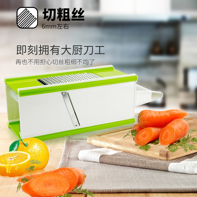 廚房神器多功能削土豆絲切菜機家用切絲刨絲器切片切花切丁擦絲器-細節圖3