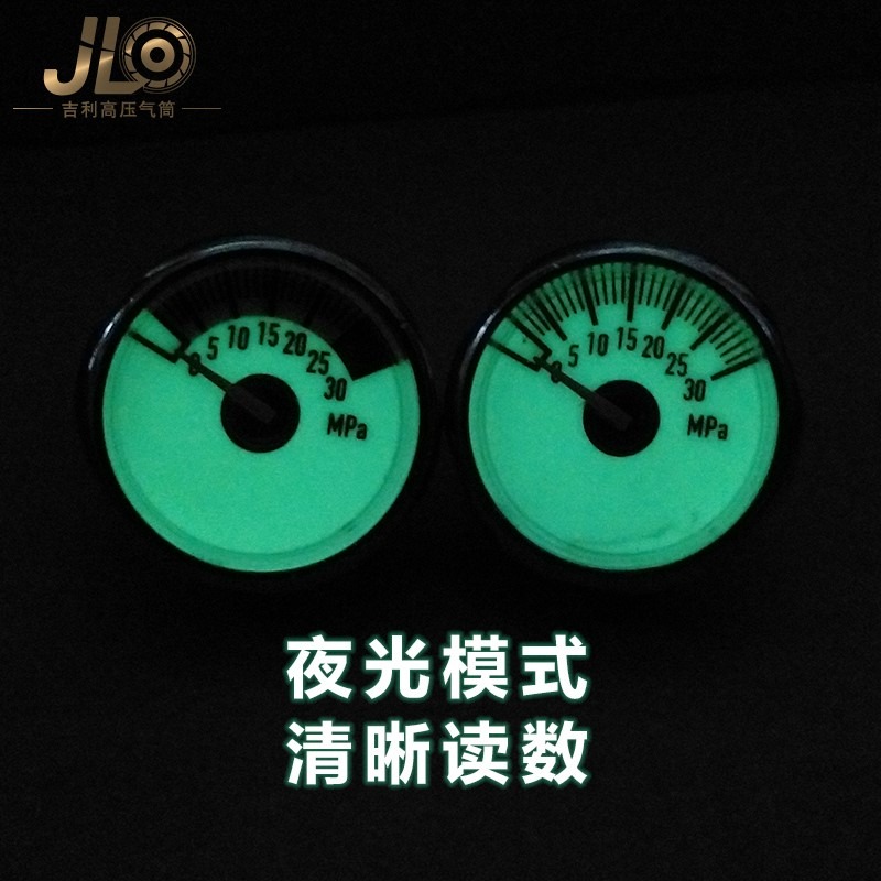 氣壓小表 高壓壓力表 恆壓閥夜光壓力表 25mm 500mpa 創-細節圖5