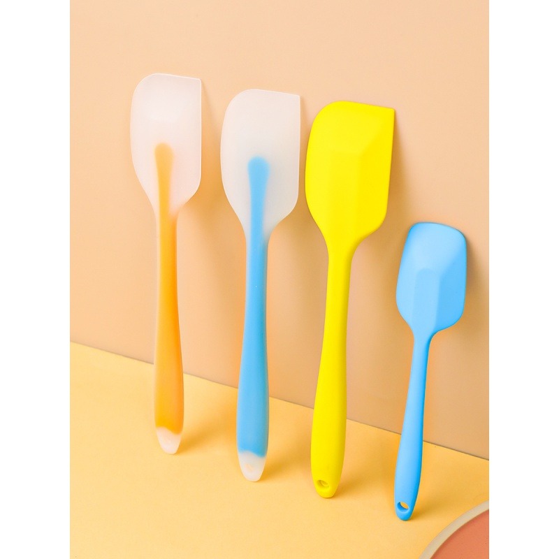 奶油刮刀 耐高溫硅膠刮刀半透明大號蛋糕抹刀 烘焙工具家用攪拌刀-細節圖2
