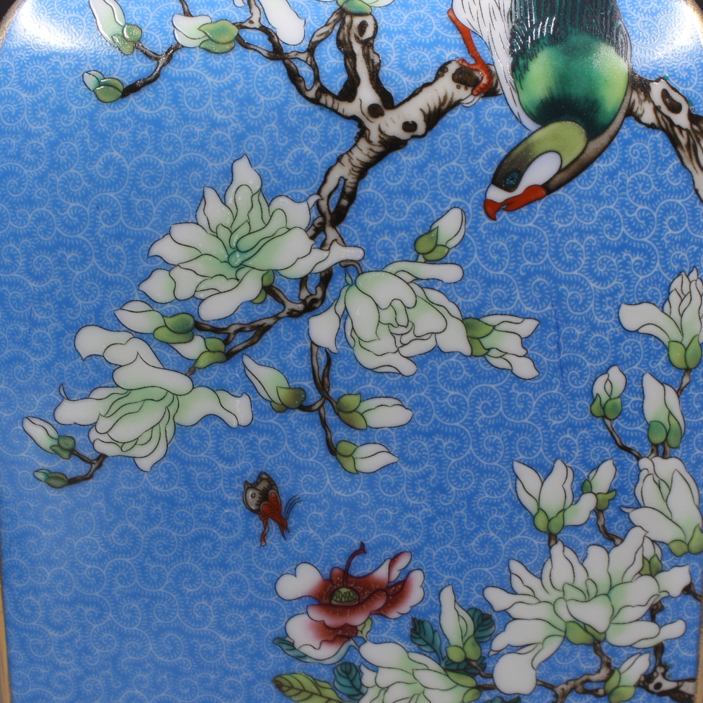 大清乾隆描金琺瑯彩花鳥四方瓶仿古老貨瓷器家居擺件古董古玩收藏-細節圖2