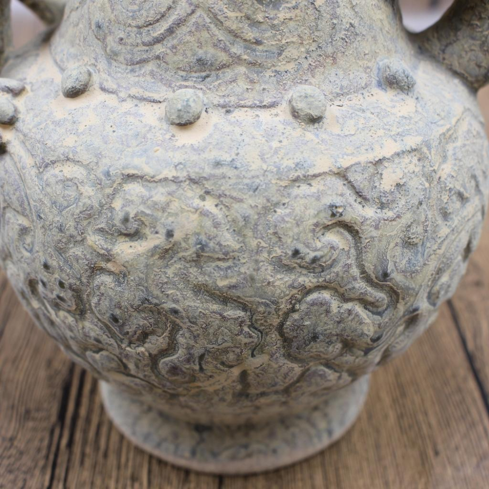 宋越窯青瓷瓷器龍抬頭刻花倒流壺 古董老貨 出土古玩收藏仿古瓷器-細節圖4