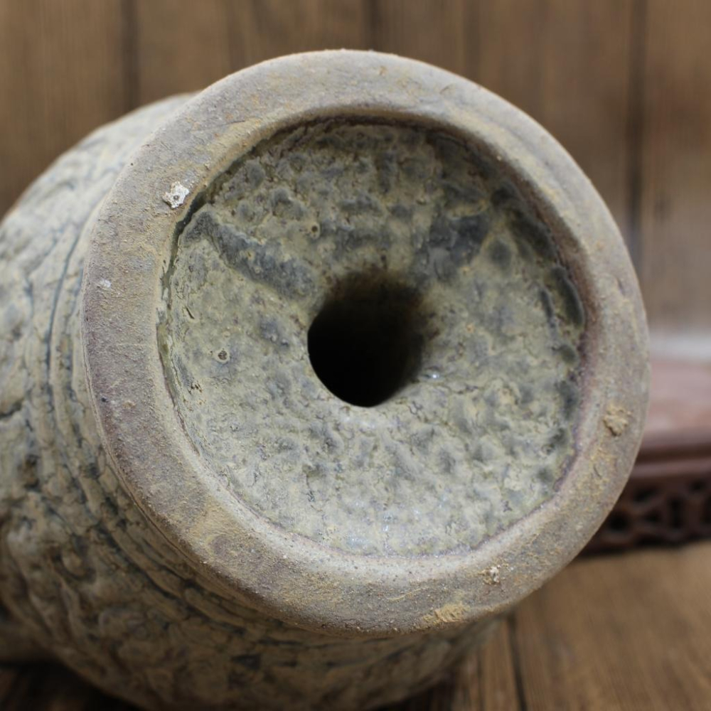宋越窯青瓷瓷器龍抬頭刻花倒流壺 古董老貨 出土古玩收藏仿古瓷器-細節圖5