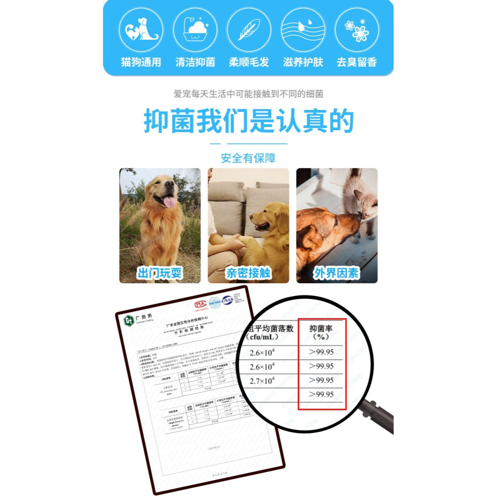 寵物狗狗沐浴露滅蚤除臭止癢泰迪香波金毛浴液洗澡留香用品-細節圖8