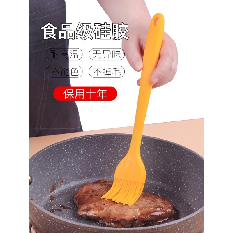 油刷燒烤刷子家用硅膠刷食品刷耐高溫油刷子廚房烙餅不掉毛小刷子-細節圖2