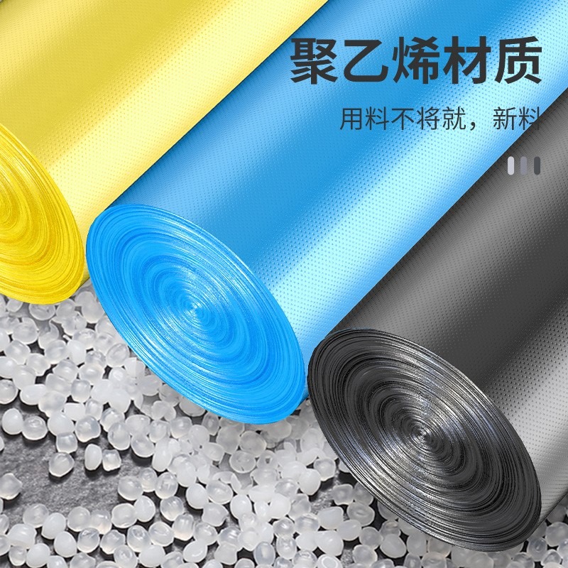 加厚垃圾袋大號家用一次性批發酒店廚房黑色塑料袋5卷50*60cm-細節圖4