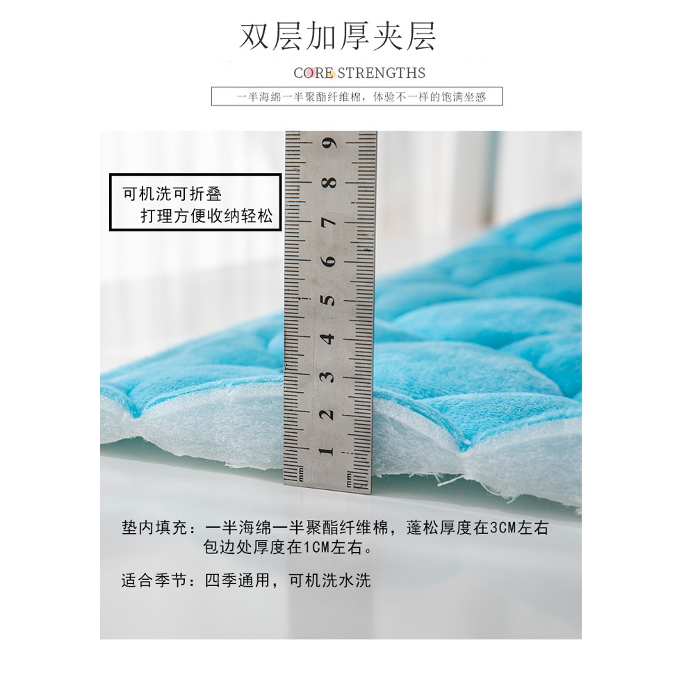飄窗墊 網紅窗臺墊四季通用北歐ins風裝飾臥室毛絨坐墊韓式飄窗毯-細節圖8