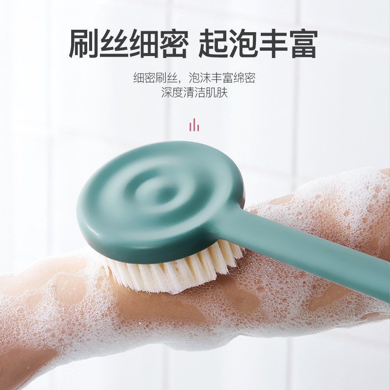 搓澡刷長柄洗澡擦後背搓泥不求人沐浴軟毛刷子搓背刷子身體洗浴刷-細節圖2