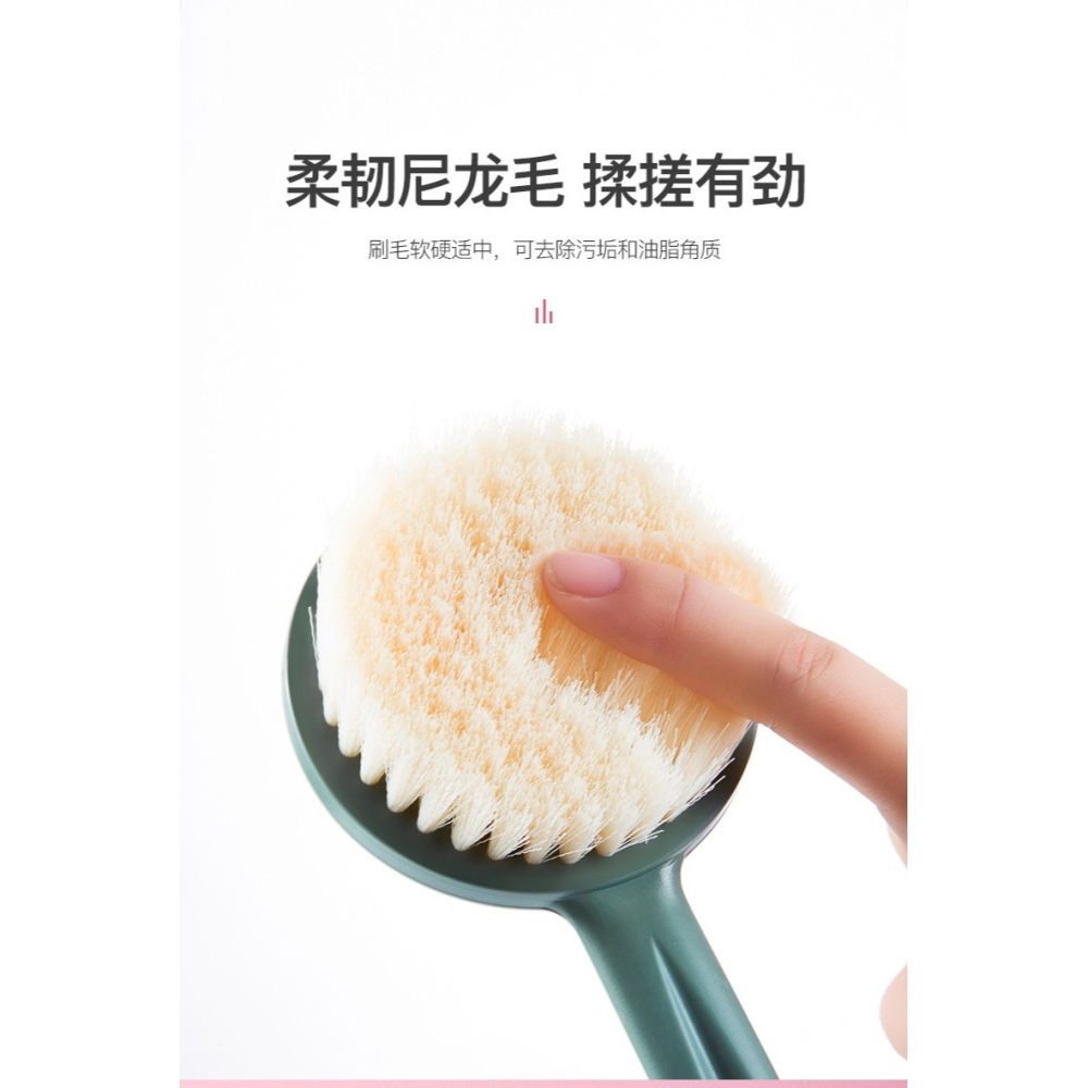 搓澡刷長柄洗澡擦後背搓泥不求人沐浴軟毛刷子搓背刷子身體洗浴刷-細節圖9