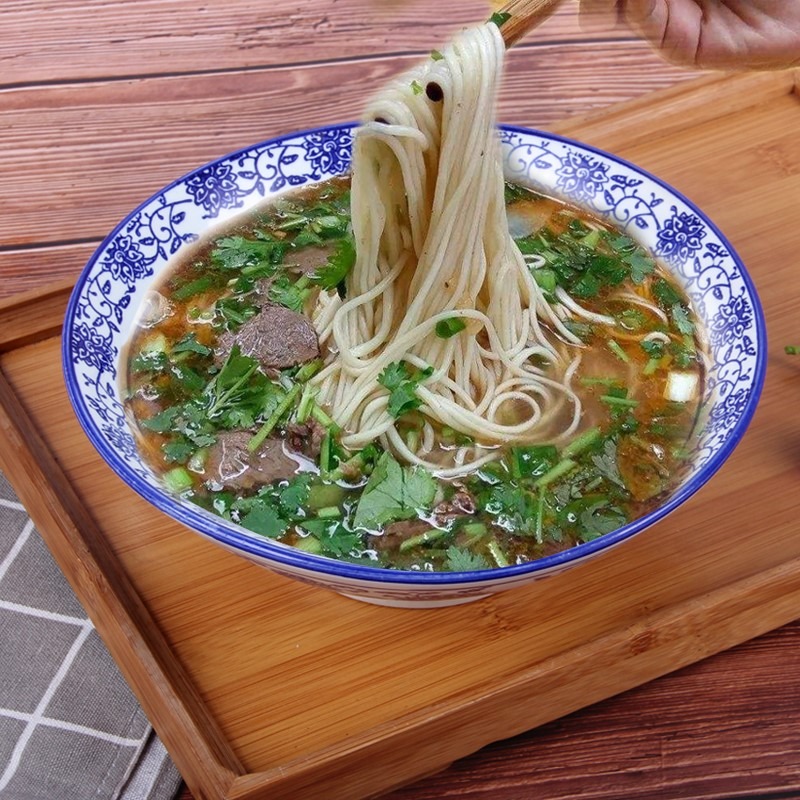 羊肉湯碗飯店用粉碗商用湯麪碗陶瓷碗牛肉麪粉面青花專用面館面條-細節圖3