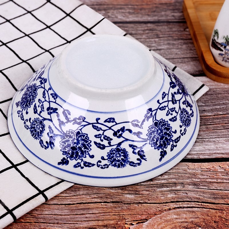 羊肉湯碗飯店用粉碗商用湯麪碗陶瓷碗牛肉麪粉面青花專用面館面條-細節圖4