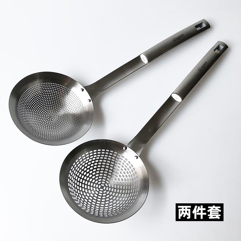 XMAN+庫存304不銹鋼漏勺一體成型油炸火鍋濾油勺廚房家用笊籬小號-細節圖7