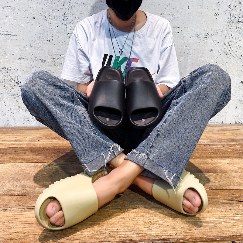 椰子熟了拖鞋男網紅情侶外穿潮室外夏一字拖沙灘yeezy男士潮新款-細節圖4
