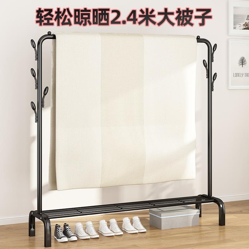 晾衣架落地掛衣架折疊宿舍用室內臥室學生曬衣架家用涼衣服桿架子-細節圖4