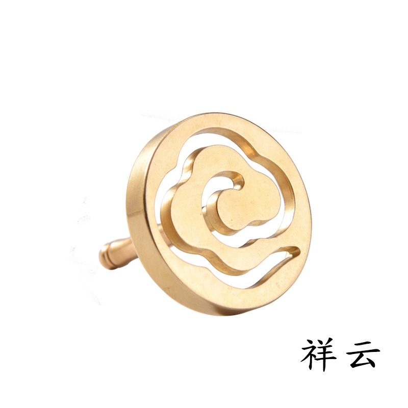 見素香坊推薦 4.5cm銅香篆祥雲如意蓮花福字四款可選香道用品D450-細節圖6