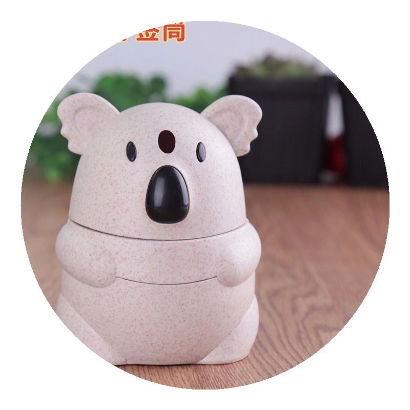 筒麥自動按壓式考拉牙簽瓶可愛纖維牙簽盒創意牙簽卡通簡約牙簽罐-細節圖5