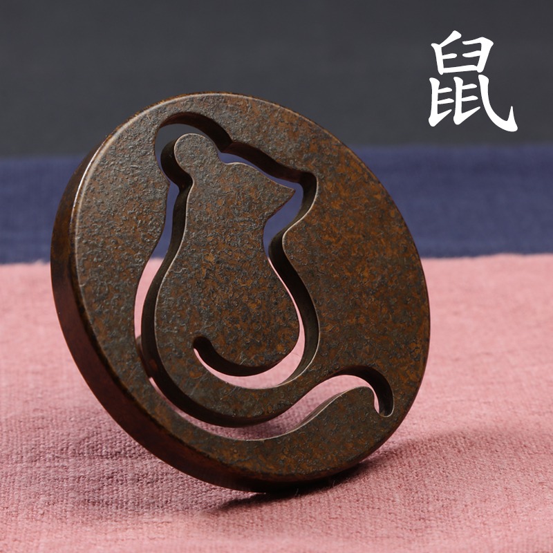 見素香坊 十二生肖銅香篆 香道用品篆香文創專利6cm香印香拓XF009-細節圖6