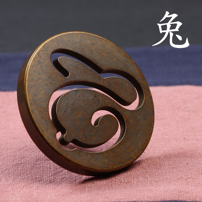 見素香坊 十二生肖銅香篆 香道用品篆香文創專利6cm香印香拓XF009-細節圖9