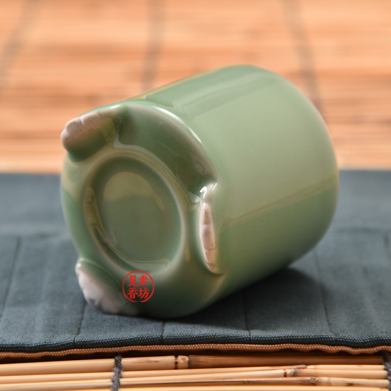 見素香坊 品香聞香杯 筆筒式空薰香道用品青瓷梅子青包郵XF007-細節圖3