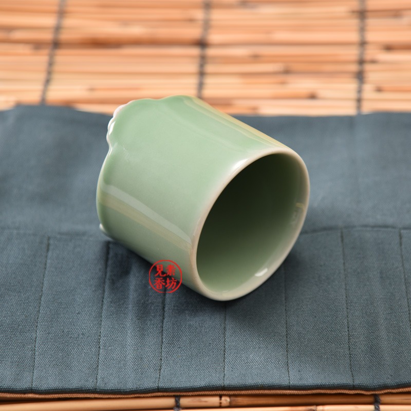 見素香坊 品香聞香杯 筆筒式空薰香道用品青瓷梅子青包郵XF007-細節圖4