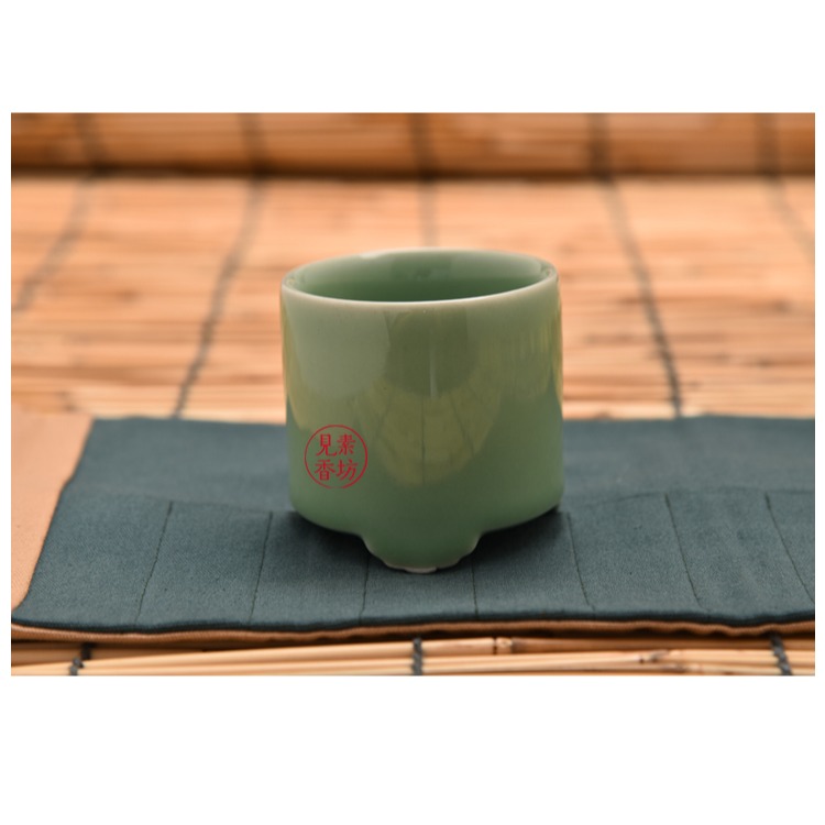 見素香坊 品香聞香杯 筆筒式空薰香道用品青瓷梅子青包郵XF007-細節圖10