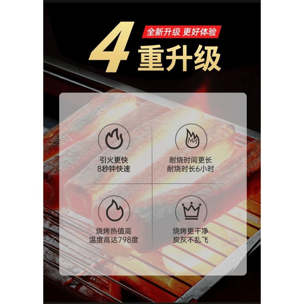 燒烤碳木炭條家用無煙室內烤火取暖專用果木機制鋼炭耐燒炭塊竹炭-細節圖7
