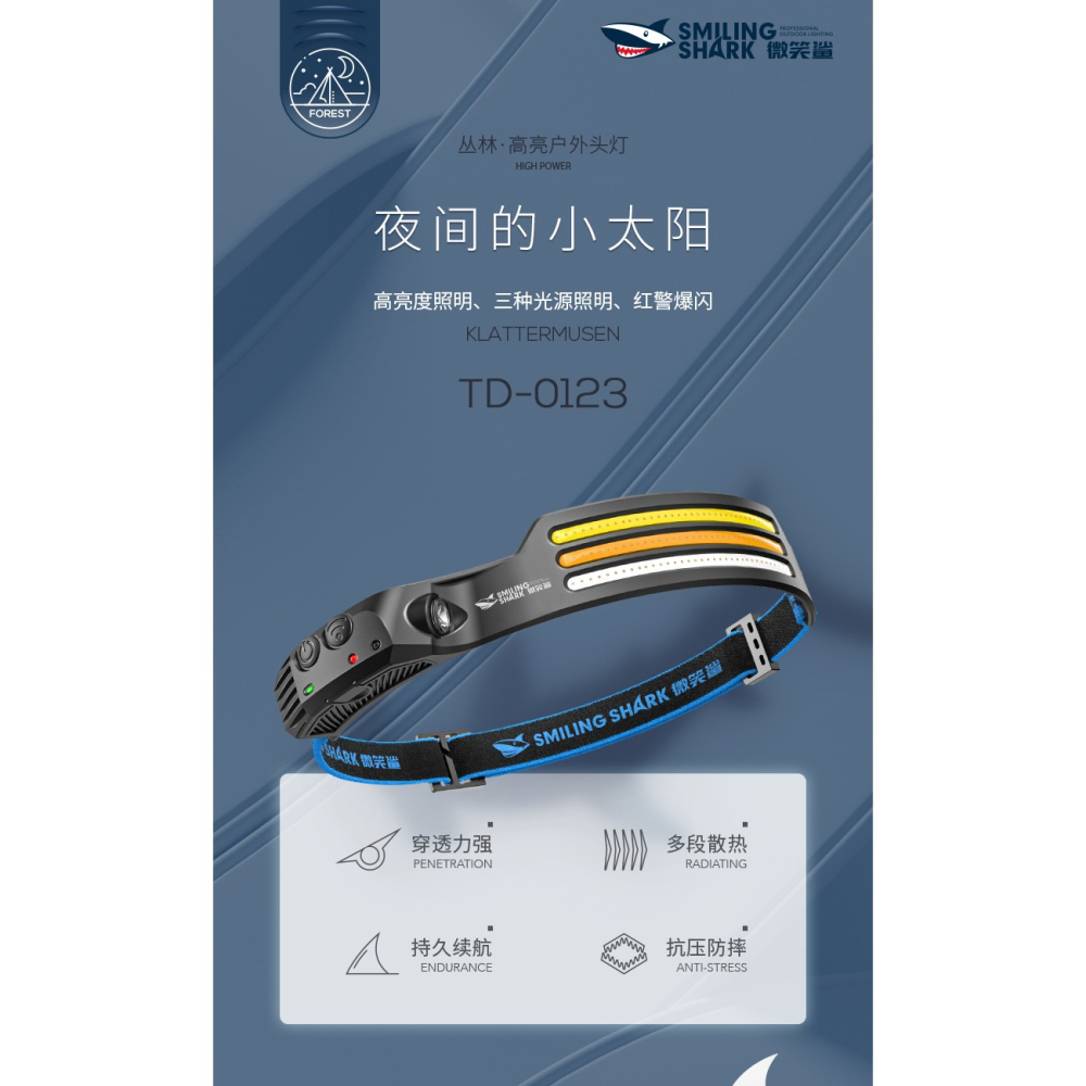 泛光頭燈COB強光52000散光充電超亮頭戴式超輕夜釣燈專用工作燈W-細節圖6