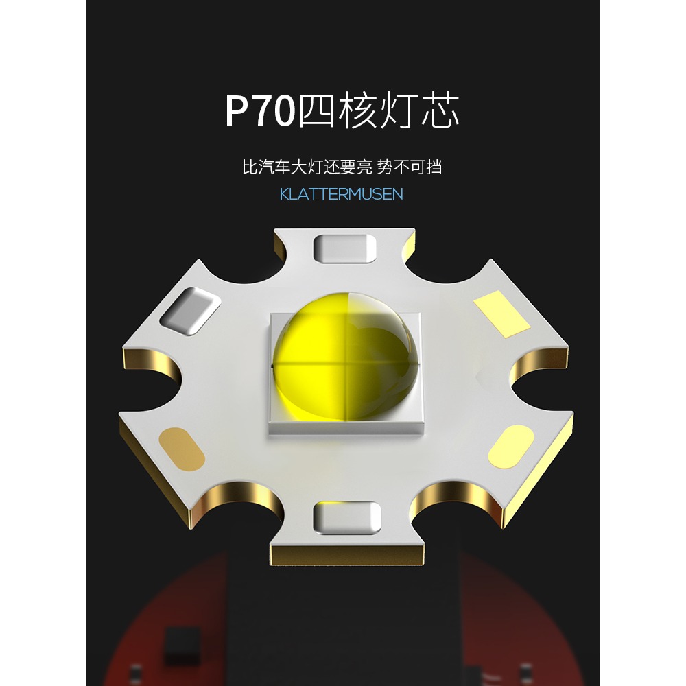 強光手電筒耐用小型充電超亮1000米戶外遠射大功率戰術防身氙氣燈-細節圖2