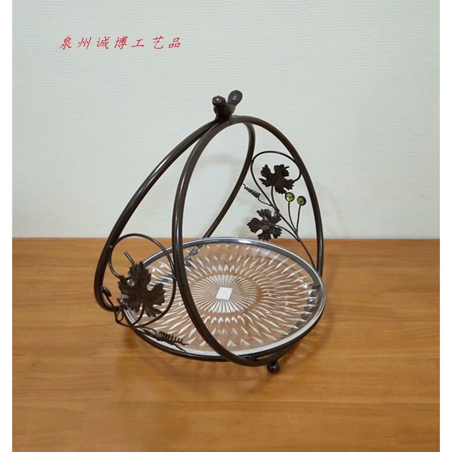 新款 鐵藝水果蛋糕盤 甜品臺西點心託盤 酒店自助餐廳展示託盤籃-細節圖5
