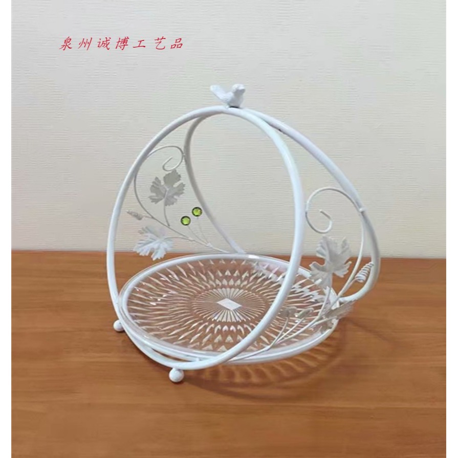 新款 鐵藝水果蛋糕盤 甜品臺西點心託盤 酒店自助餐廳展示託盤籃-細節圖6